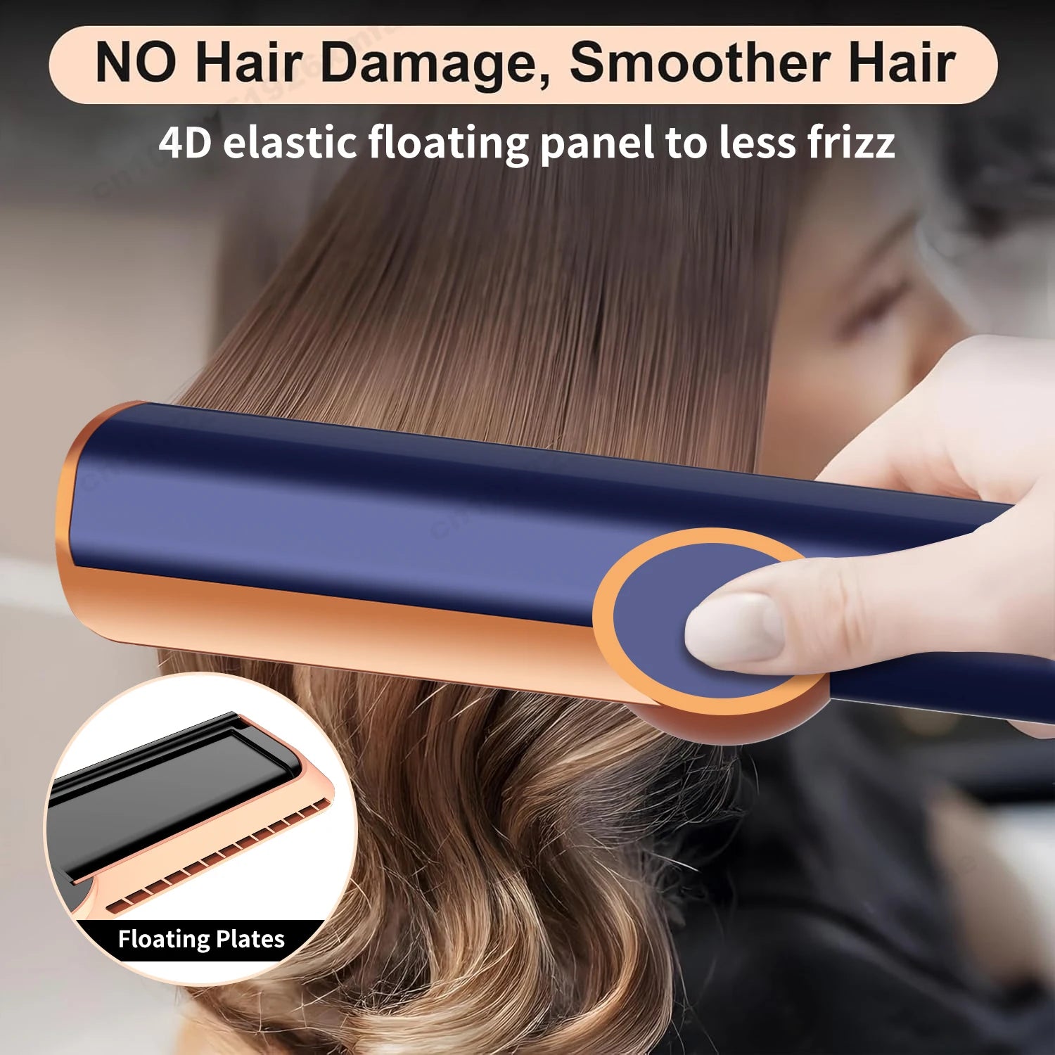 SenCiciMen 2 in 1 Hair Straightener & Hair Dryer Negative Ion Hair Styler Floating Plates Styling Tools for Women Gift
