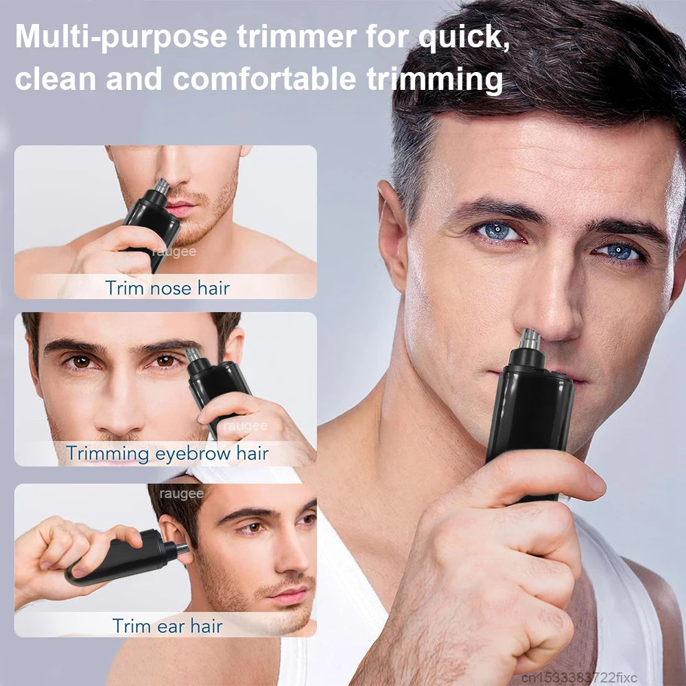 Electric Nose Hair Trimmer for Men Portable 2 In 1 Ear And Nose Hair Clipper Painless Rechargeable LED Display Hair Trimmer
