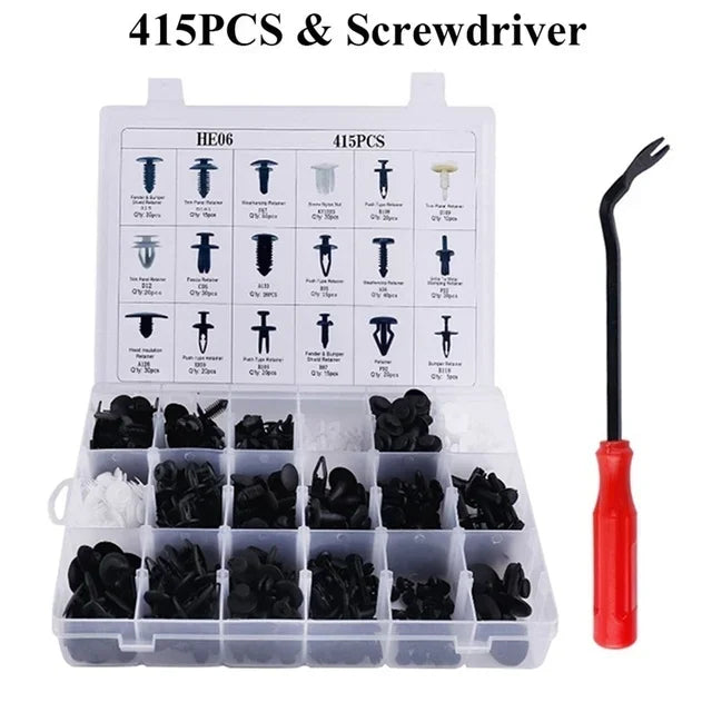 800pcs-100Pcs Car Fastener Clip Kit Fender Rivet Plastic Clips Auto Body Push Retainer Pin Rivet Bumper Door Trim Panel Repair