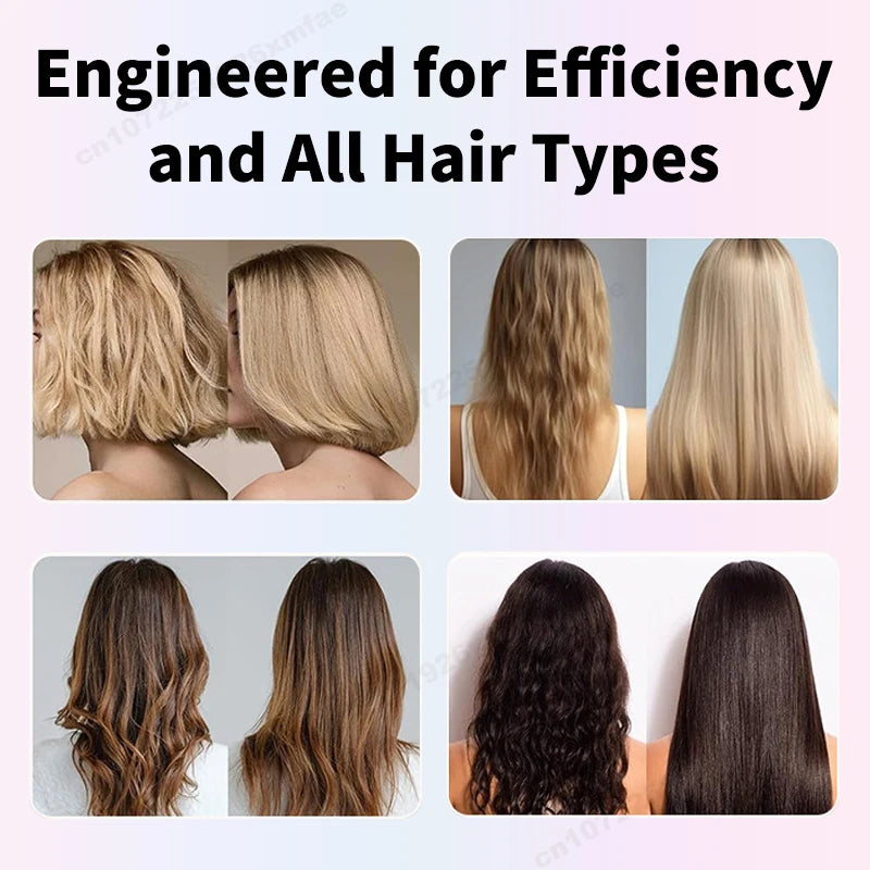 SenCiciMen 2 in 1 Hair Straightener & Hair Dryer Negative Ion Hair Styler Floating Plates Styling Tools for Women Gift