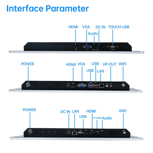 15.6/17.3/18.5 Inch All In One Touch Panel Industrial Pc Android 11 Window 10 Hdmi Wall Mount Touchscreen Waterproof Monitor
