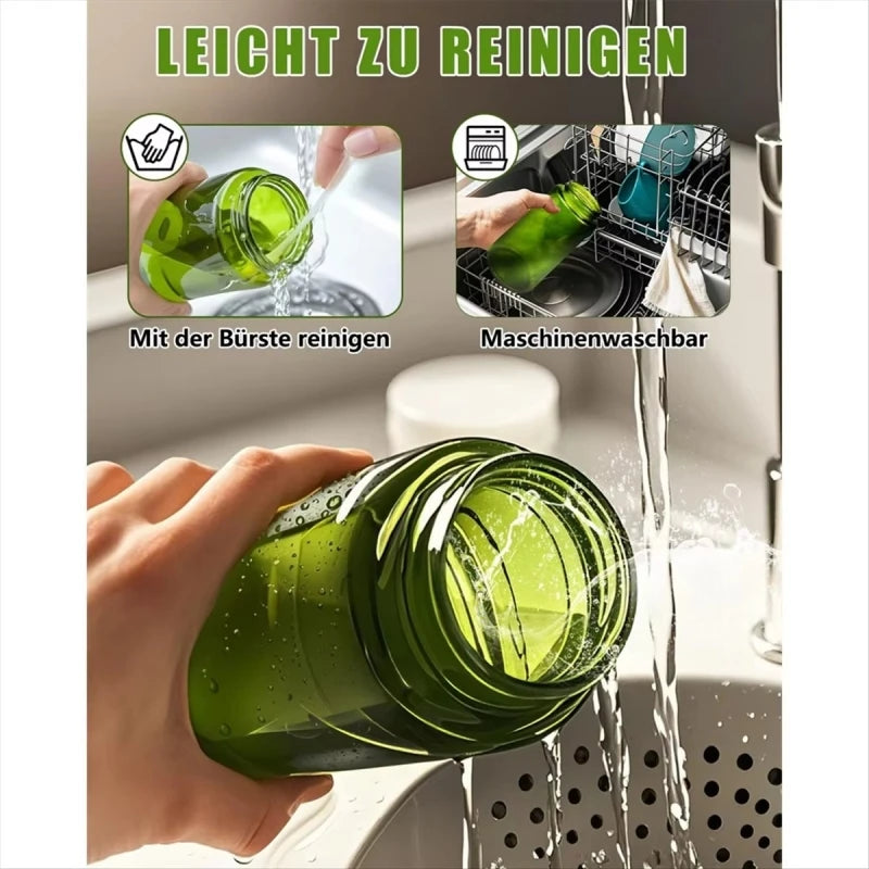 470ml Green Glass Oil Dispenser with Blackout Olive Oil Sprayer Large Capacity Kitchen Cooking Sprayer for Oils And Vinegars